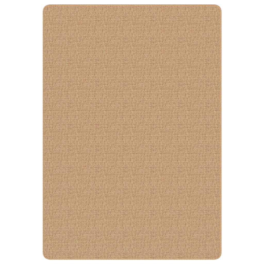 Area Rug Light Brown Jute Width 160 cm 230 cm