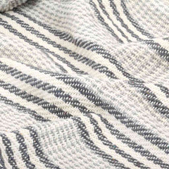 vidaXL Throw Cotton Stripes 220x250 cm Grey and White 5