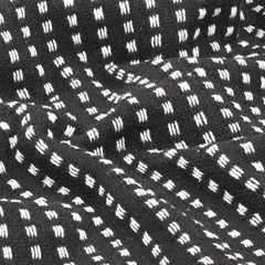 vidaXL Throw Cotton Squares 220x250 cm Black 5