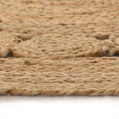 vidaXL Area Rug Braided Design Jute 90 cm Round 2