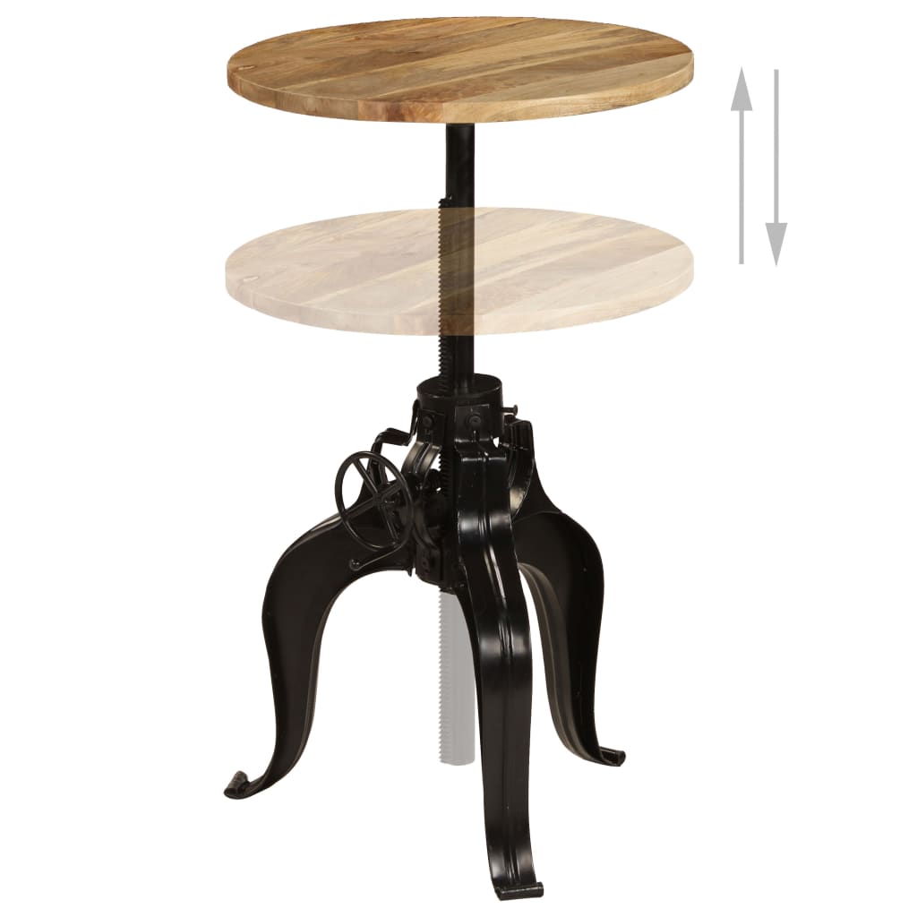 vidaXL Bar Table Solid Mango Wood 60x(76-110) cm 3