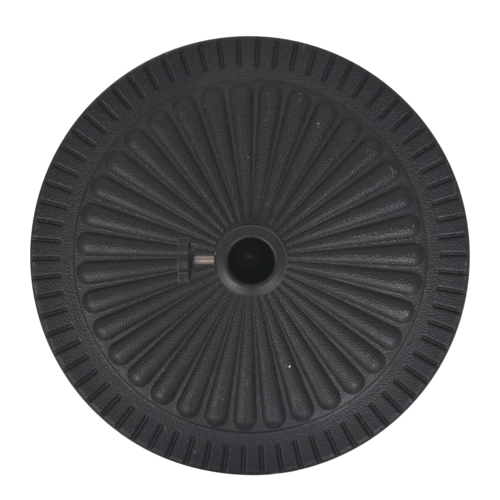 vidaXL Parasol Base | Black | Resin | 14 kg | Decorative Inlays | Round 4
