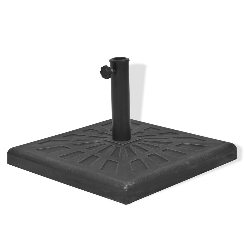 vidaXL Parasol Base Resin Square Black 19 kg 4