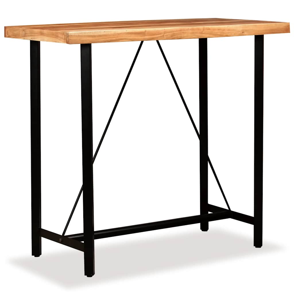 vidaXL Bar Table Solid Acacia Wood 120x60x107 cm 1