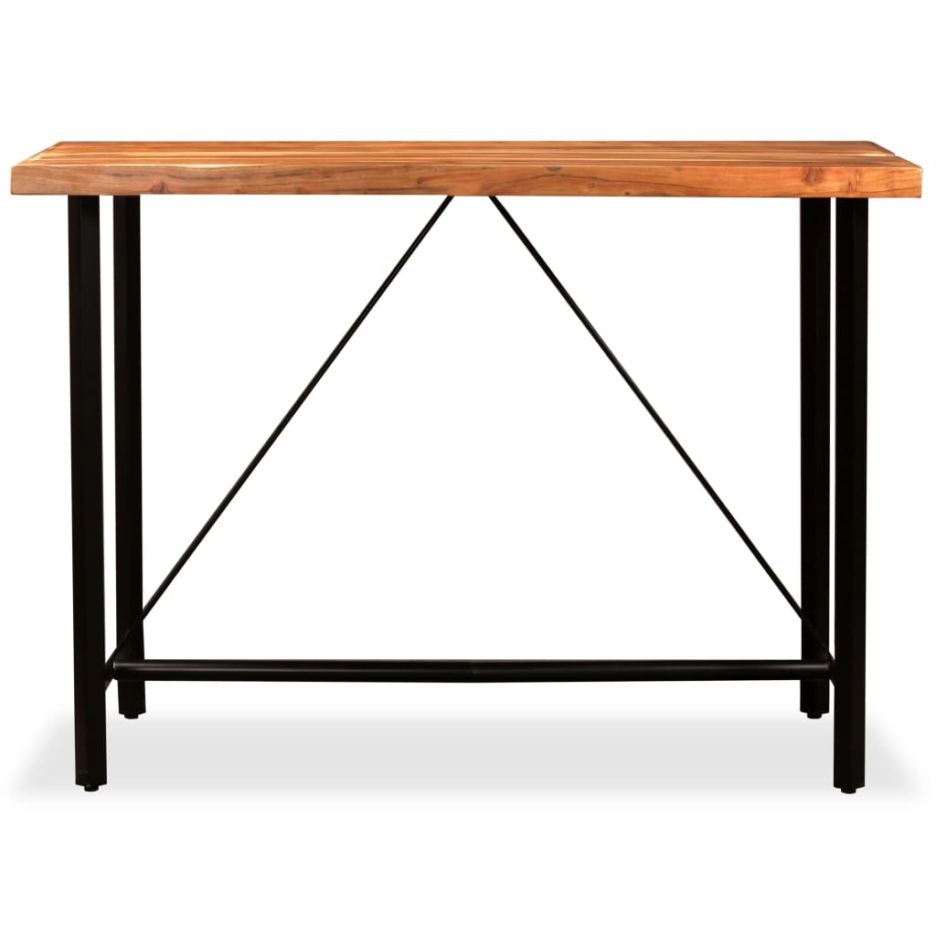 vidaXL Bar Table Solid Acacia Wood 150x70x107 cm 2