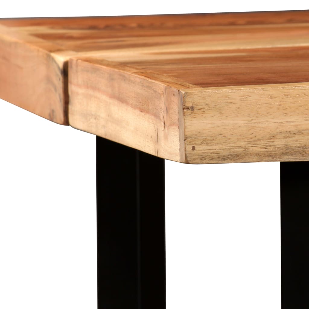 vidaXL Bar Table Solid Acacia Wood 150x70x107 cm 4