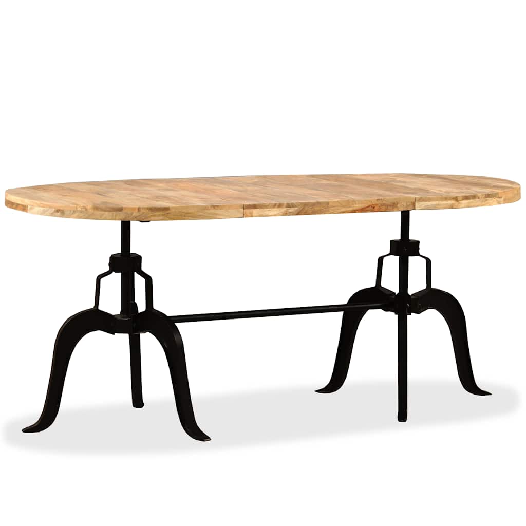 244799 vidaXL Dining Table Solid Mango Wood and Steel 180 cm 2