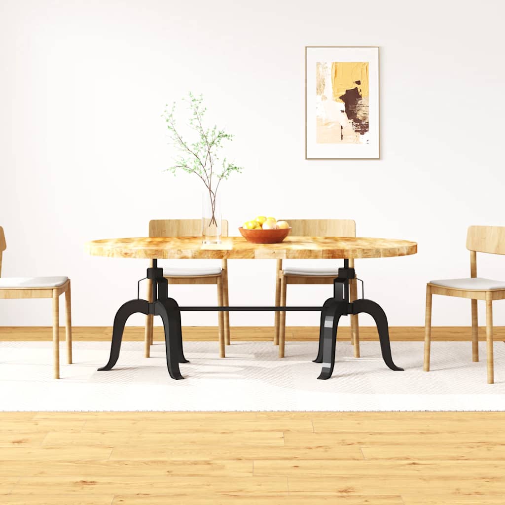 244799 vidaXL Dining Table Solid Mango Wood and Steel 180 cm 1