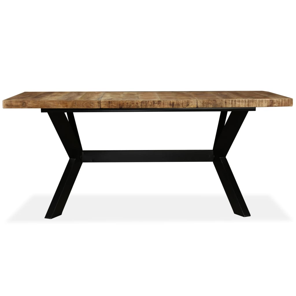 vidaXL Dining Table Solid Mango Wood and Steel Cross 180 cm 3