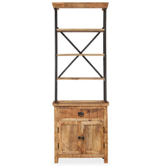 244943 vidaXL Sideboard with Shelves Solid Mango Wood 65x30x180 cm 3