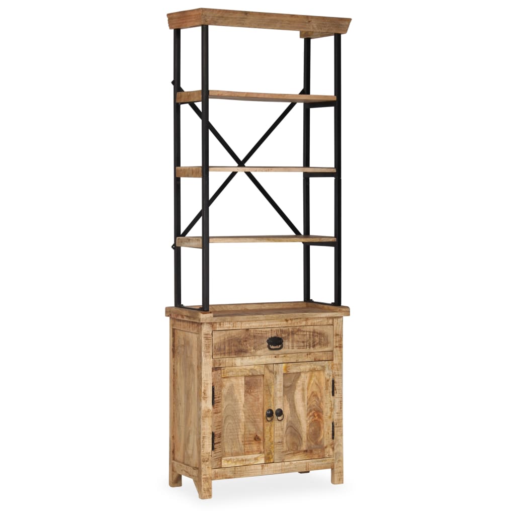 244943 vidaXL Sideboard with Shelves Solid Mango Wood 65x30x180 cm 4