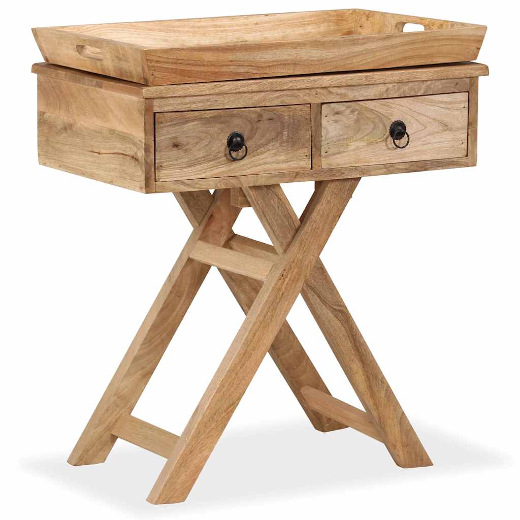 244952 vidaXL Side Table Solid Mango Wood 65x40x76 cm 1