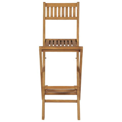 43806 vidaXL Folding Outdoor Bar Stools 2 pcs Solid Teak Wood 2