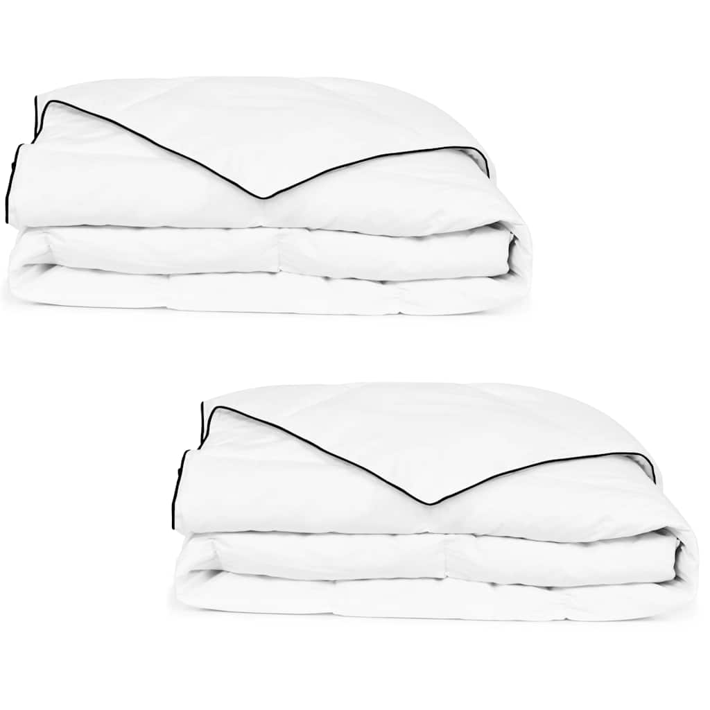 vidaXL Duvets 2 pcs 140 x 200 cm Winter White Breathable 1
