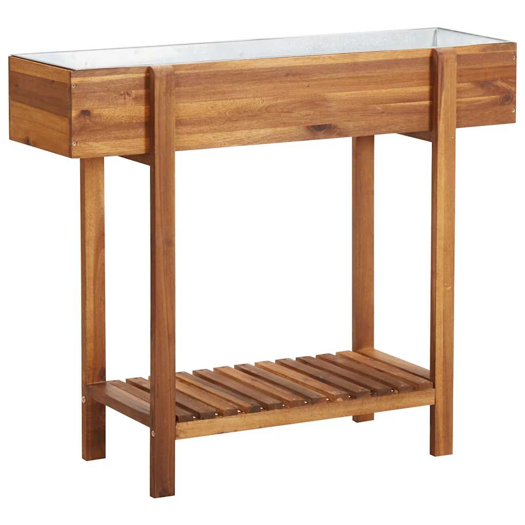 43793 vidaXL Raised Garden Raised Bed Solid Acacia Wood and Zinc 1