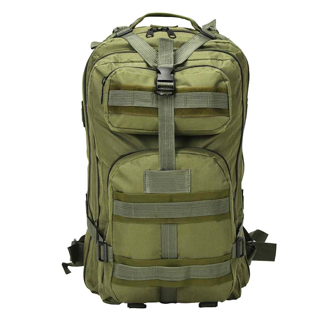 vidaXL Army-Style Backpack 50 L Olive Green 2