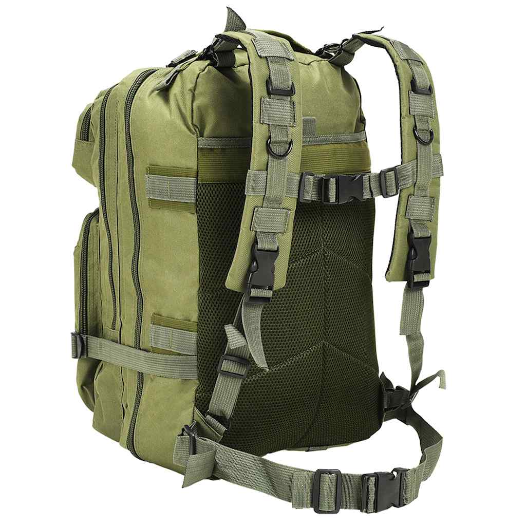 vidaXL Army-Style Backpack 50 L Olive Green 3