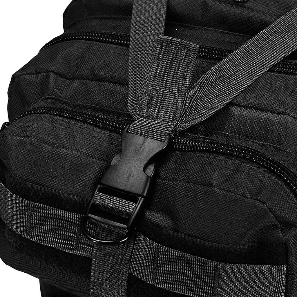 vidaXL Army-Style Backpack 50 L Black 4