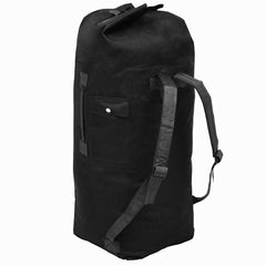 91387 vidaXL Army-Style Duffel Bag 85 L Black 2