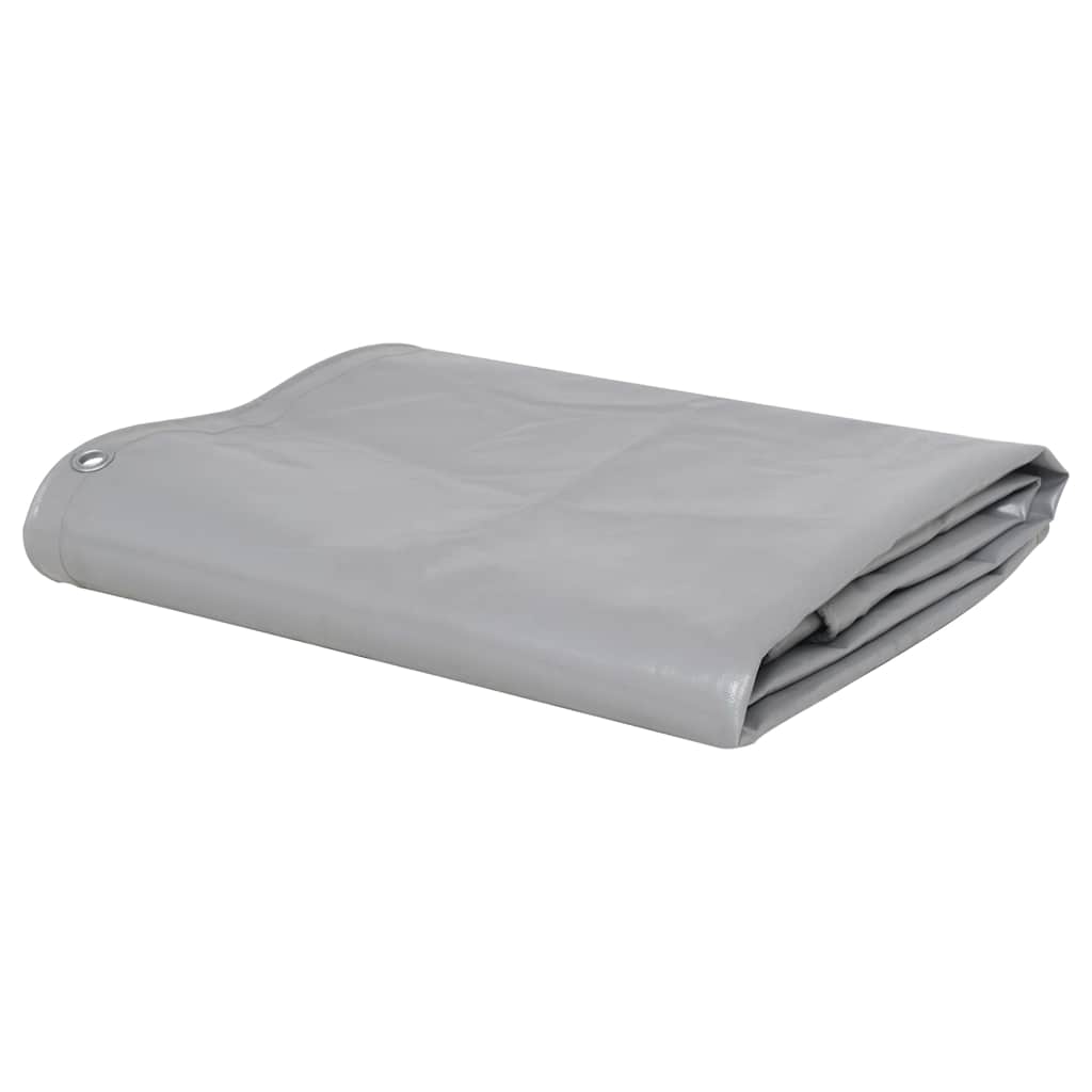 vidaXL Tarpaulins Grey 2 x 3 m Canvas with PVC Coating 1