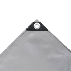 vidaXL Tarpaulins Grey 3 x 3 m Canvas with PVC Coating 3