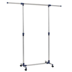 245625 vidaXL Adjustable Clothes Rack Stainless Steel 165x44x150 cm Silver 2