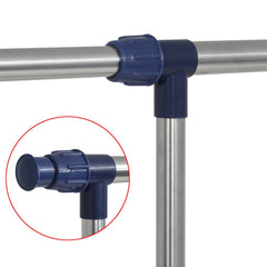 245625 vidaXL Adjustable Clothes Rack Stainless Steel 165x44x150 cm Silver 4