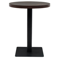 Bistro Table MDF and Steel Square Dark ash Ø 60 x 75 cm