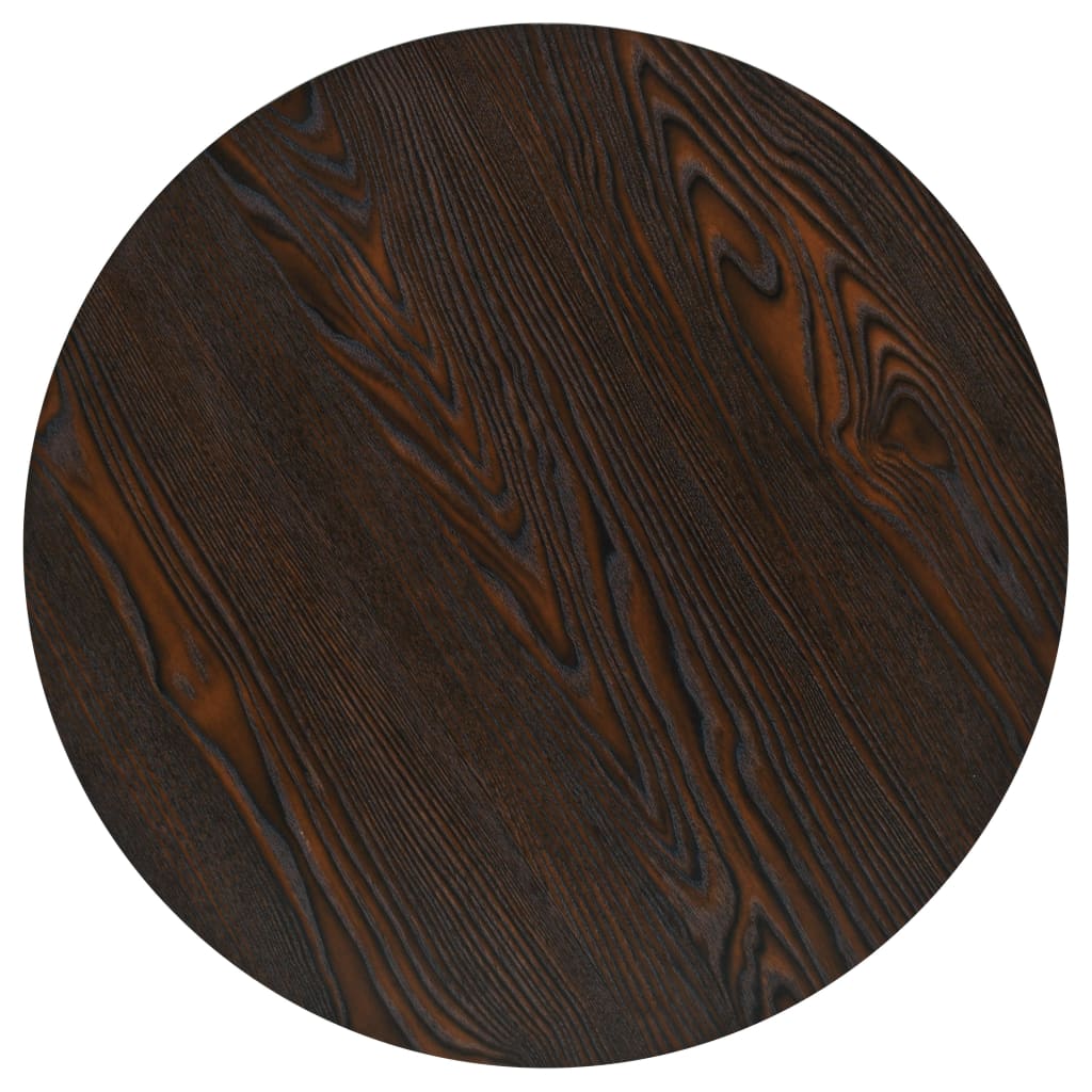 vidaXL Bistro Table MDF and Steel Round 60x75 cm Dark Ash 4