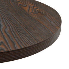 vidaXL Bistro Table MDF and Steel Round 60x75 cm Dark Ash 5