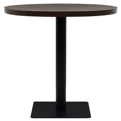 vidaXL Bistro Table MDF and Steel Round 80x75 cm Dark Ash 3