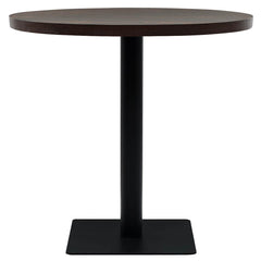 Bistro Table MDF and Steel Square Dark ash Ø 80 x 75 cm