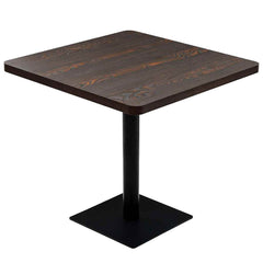 Bistro Table MDF and Steel Square Dark ash 80 x 80 x 75 cm