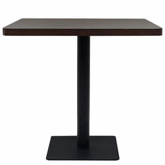 Bistro Table MDF and Steel Square Dark ash 80 x 80 x 75 cm