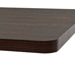 vidaXL Bistro Table MDF and Steel Square 80x80x75 cm Dark Ash 5