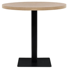 Bistro Table MDF and Steel Square Oak Ø 80 x 75 cm