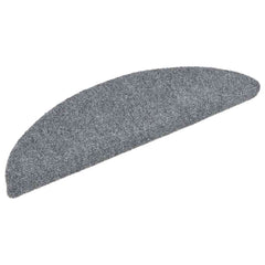 vidaXL Stair Mat | Set of 15 | Light Grey | Polypropylene | 15 Pack | Non-slip 3