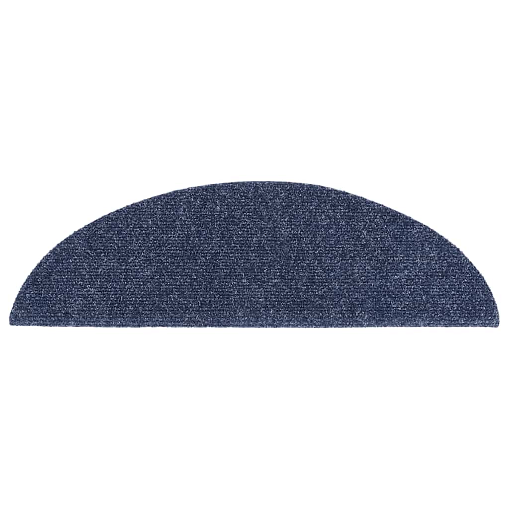 vidaXL Stair Mat | Set of 15 | Blue | Polypropylene | 15 x 56 x 17 x 3 cm 4