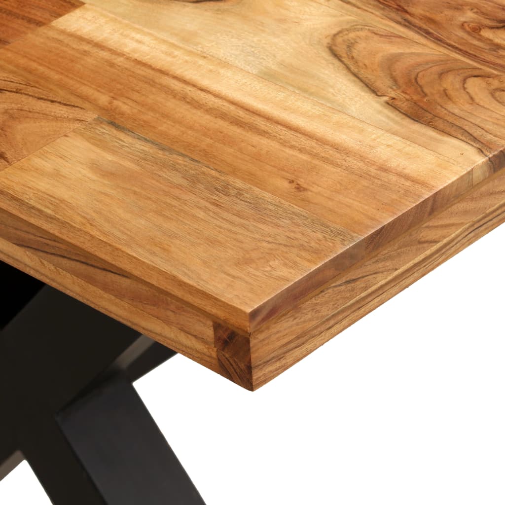 vidaXL Dining Table Solid Acacia and Mango Wood 180x90x76 cm 4