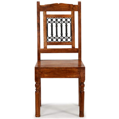 vidaXL Dining Chairs 2 pcs Solid Wood with Honey-coloured Finish Classic 2