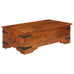 vidaXL Coffee Table Solid Acacia Wood Honey Finish 110x55x35 cm 4
