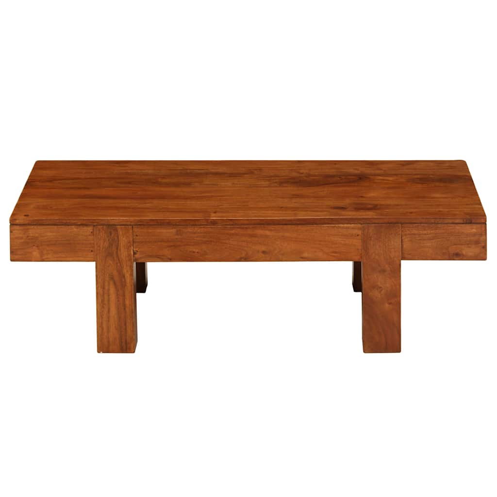 vidaXL Coffee Table Solid Acacia Wood Honey Finish 100x50x30 cm 3