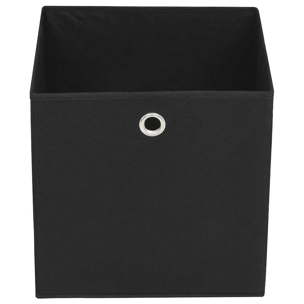 vidaXL Storage Boxes 10 pcs Non-woven Fabric 32x32x32 cm Black 3