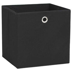 vidaXL Storage Boxes 10 pcs Non-woven Fabric 32x32x32 cm Black 4