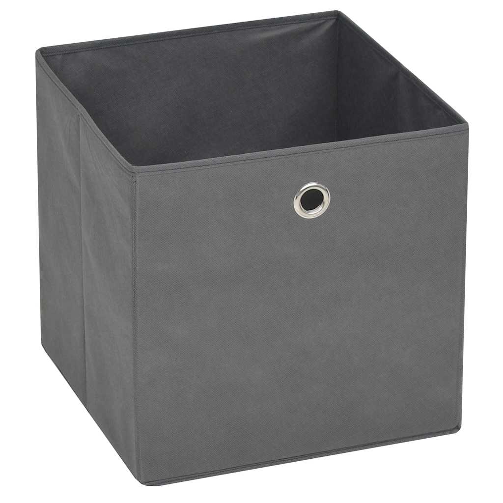 vidaXL Storage Boxes 10 pcs Non-woven Fabric 32x32x32 cm Grey 3