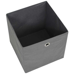 vidaXL Storage Boxes 10 pcs Non-woven Fabric 32x32x32 cm Grey 5