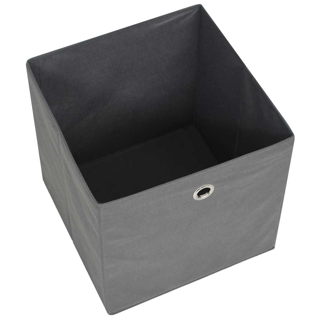 vidaXL Storage Boxes 10 pcs Non-woven Fabric 32x32x32 cm Grey 5
