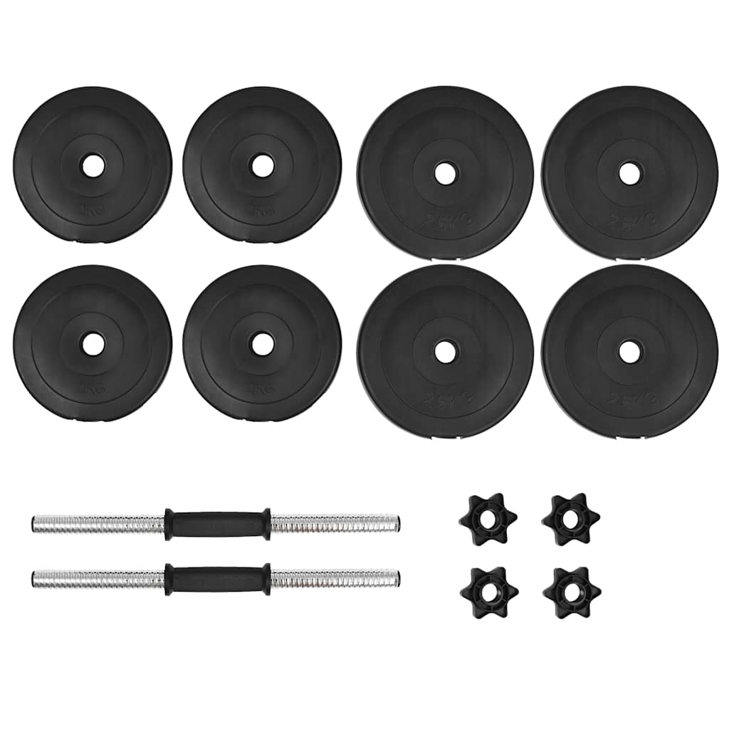 vidaXL 14 Piece Dumbbell Set 20 kg 2