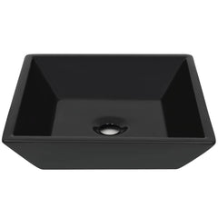 vidaXL Basin Ceramic Square Black 41.5x41.5x12 cm 3