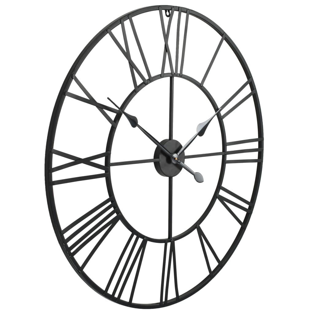 50644 vidaXL Vintage Wall Clock with Quartz Movement Metal 80 cm XXL 3